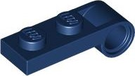 Placa 1x2 com encaixe para pino Azul Escura