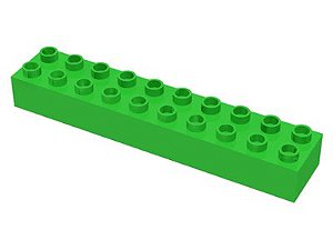 Tijolo Lego Duplo  2x10  Verde Brilhante