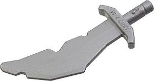 Mini Espada com Entalhes Cinza Prateado