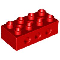 Tijolo LEGO DUPLO Technic 2x4 com 3 furos