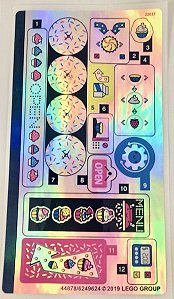 Cartela de Adesivos do Lego 41366 - Café com Cupcake da Olivia