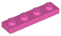 Placa 1x4 Cor de Rosa Escura