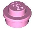 Placa Redonda 1x1 Rosa Brilhante