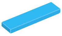 Placa Lisa 1x4 Dark Azure
