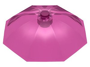Topo de Guarda-chuvas 6x6 Translúcido Rosa Escuro