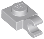 Placa Modificada 1x1 com Clip Horizontal Cinza Clara