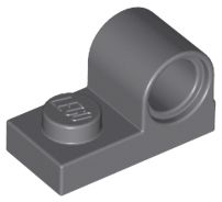 Placa Modificada 1x2 com Furo na Parte Superior Cinza Escura