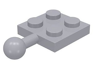 Placa modificada 2x2 com bola de reboque cinza clara