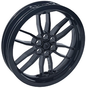 Roda Lego 75mm D. x 17mm Preta