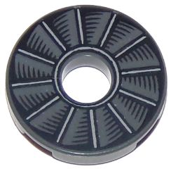 Placa redonda 2x2 com detalhe de pás de rotor