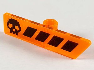 Utensílio de Minifigura etiqueta de jogo de utensílios com padrão de caveira preta e listras