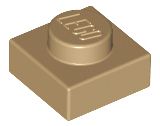 Placa 1x1 Bege Escura