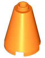 Cone 2x2x2 com furo no centro Laranja