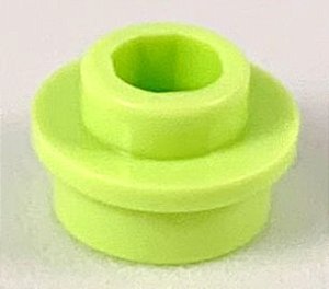 Placa  Redonda 1x1 com Pino Aberto Verde Amarelada