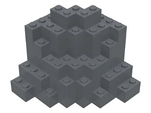 Painel Rocha 8x8x6 Cinza Escuro