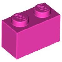 Tijolo 1x2 Rosa Escuro
