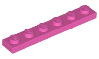 Placa 1x6 Rosa Escura