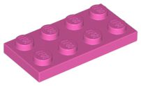 Placa 2x4 Rosa Escura