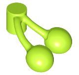 Par de Cerejas Verde Limão