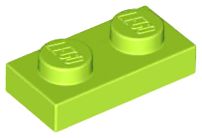 Placa 1x2 Verde Limão