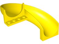 Escorregador infantil 6 x 12 x 8 curvado 180 graus Amarelo