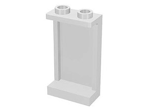 Painel 1x2x3 com suportes laterais - studs ocos Branco