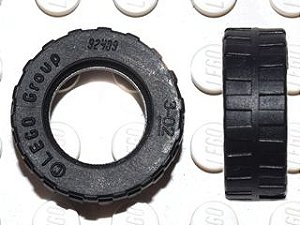 Pneu 17,5 mm D. x 6 mm Preto