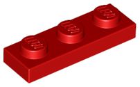 Placa 1x3 Vermelho