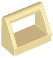 Placa modificada 1x2 com alça Bege