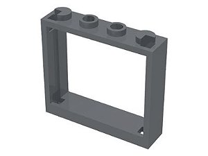 Janela 1x4x3 - sem guias Cinza Escura