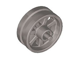 Roda 15x6mm Cinza Prateado