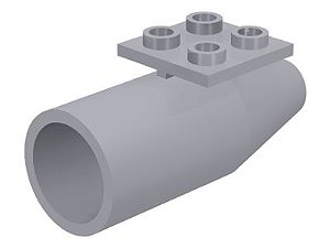 Motor Liso com placa superior 2x2 Cinza Claro