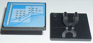 Placa de Estrada 2x2 com clip preta