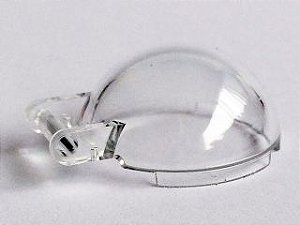 Para-brisa 4x4x1 2/3 Canopy de meia esfera com barra Translúcido