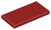 Placa Lisa 2x4 Dark Red