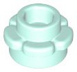 Placa redonda 1x1 com flor de 5 pétalas Light Aqua