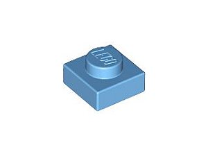 Placa 1x1 Medium Blue