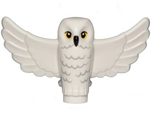 Coruja com Asas Abertas Branca