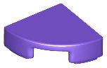 Placa redonda 1x1 de 1/4 Dark Purple