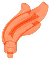 Chama Tripla Translúcida Neon-Laranja