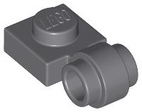 Placa Modificada 1x1 com Anel Lateral Cinza Escuro