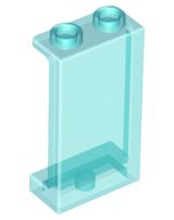 Painel 1x2x3 com suportes laterais - studs ocos  Translúcido Azul Claro