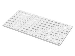 Placa Lego 8x16 Branca