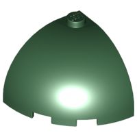 Tijolo redondo de canto 3x3x2 Verde Escuro