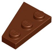 Placa 3x2 Direita Marrom