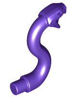 Cabeça de cobra com boca aberta roxa