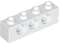 Tijolo Lego Technic  1x4 com Furos Branco