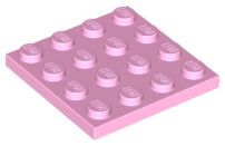 Placa 4x4 rosa brilhante
