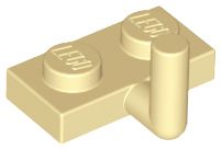 Placa modificada 1x2 com braço para cima (comprimento do braço horizontal de 5 mm) Bege