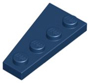 Placa 4x2 Direita Azul Escura